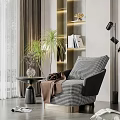 Modern single sofa 3d model