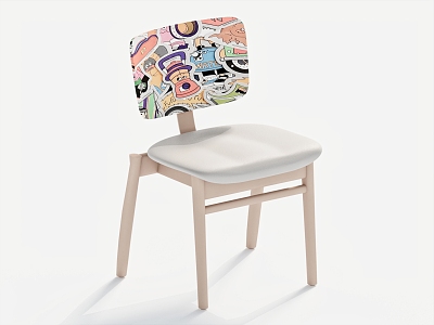 Modern Children's Chair Cartoon Stool Chair 3d model