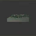 Green natural landscape with rolling hills lush trees terraced fields and small buildings