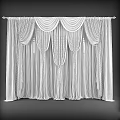 Luxurious Layered Curtains With Beige And Dark Brown Pleated Drapes For Modern Home