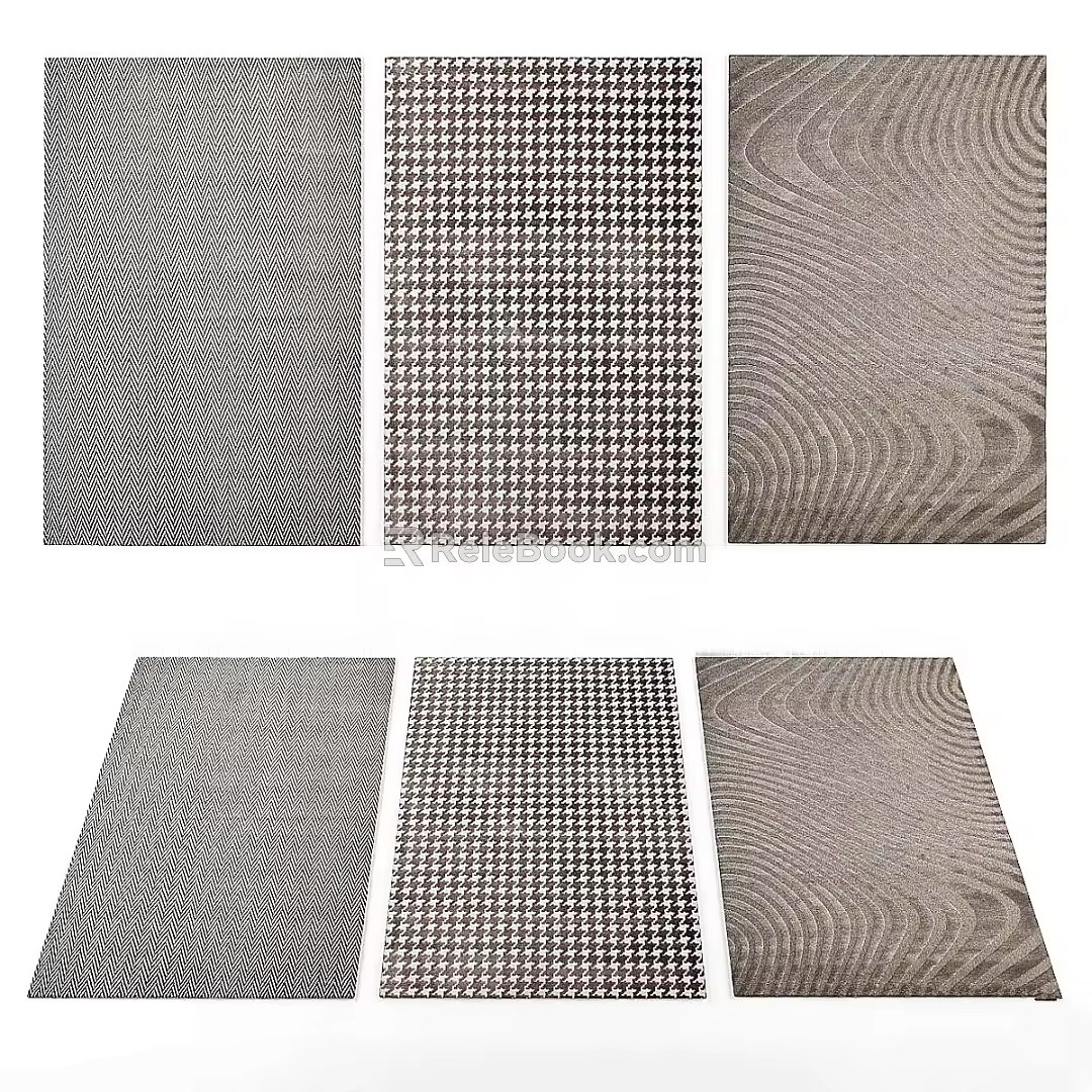 modern square carpet square carpet 3d model