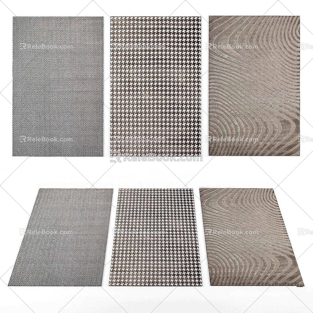 modern square carpet square carpet 3d model