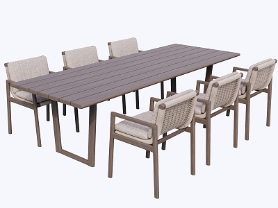 New Chinese Style Outdoor Tables and Chairs 3d model