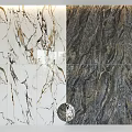 Natural Marble Tiles With White And Dark Gray Veined Patterns For Interior Decor