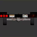 Flatbed Trailer With Metal Platform Black Non Slip Mats And Wheels