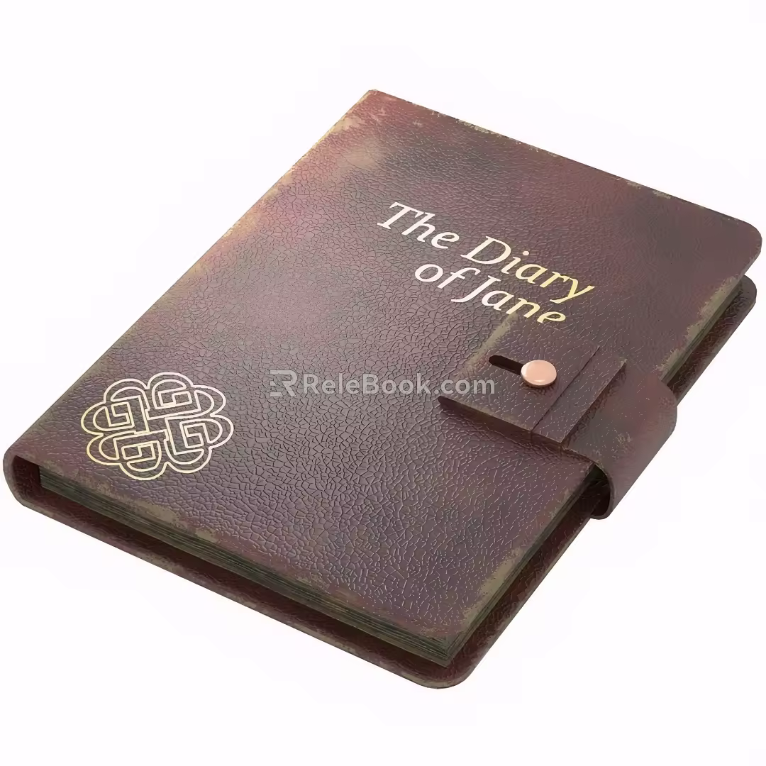 Leather Notebook Leather Notebook Old Notebook Old Notebook Old Book Office Book Journal Retro Book Leather Cover Book 3d model