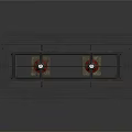 Architectural Billboard Structure With Metal Frame Red Pedestals And Drawing Lines
