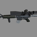 AR4 Rifle, Rifle, Submachine Gun, Machine Gun, Machine Gun, Carbine, Gun, Low Face, Low Model, Simple Model, Film and Television Realism 3d model