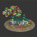 Farmhouse Holiday House Holiday House Rural Villa Idyllic Villa Rural House Idyllic Idyllic Landscape 3d model