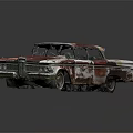 Old Rusted Vintage Classic Car With Weathered Exterior And Classic Design