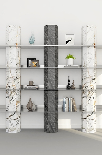 Bookshelf Ornaments Bookshelf Decoration Decorative Rack Storage Rack Bookshelf 3d model