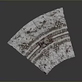 Modern Snow Scene Model With Red Tracked Vehicle And Textured Trails