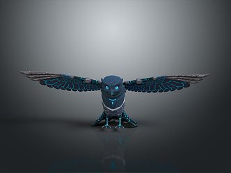 Owl Machine Owl Mechanical Owl Mech Owl Sci-fi Owl Cyber Owl 3d model