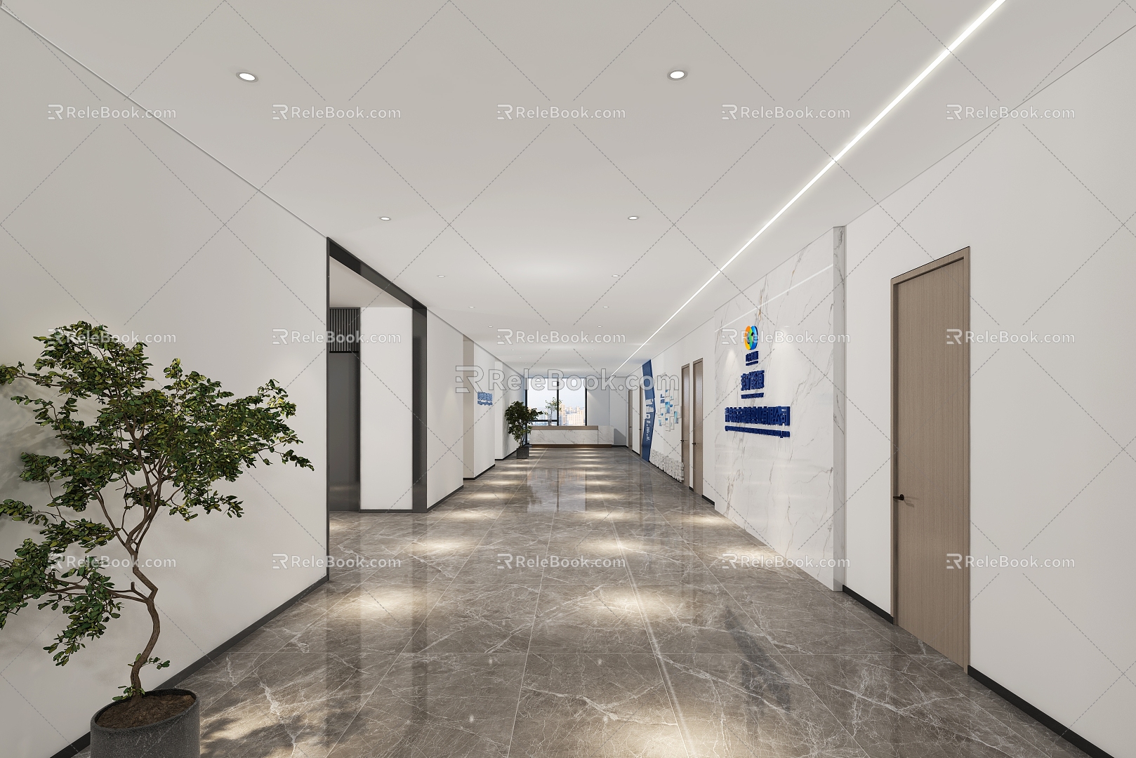 Office Corridor 3d model