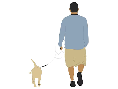 Modern game character cartoon man 3d model