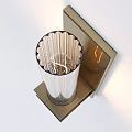 Elegant Modern Luxury Chandelier With Striped Glass Brass Frame And Warm Light