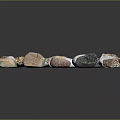 Various Colored Natural Stone Pieces With Diverse Shapes And Textures For Decoration