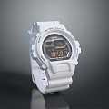White G-Shock Watch With Digital Display Sports Style Rubber Strap For Daily Use