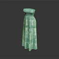 Fashionable Turquoise Strapless Long Dress With Patterned Design And Flowy Silhouette