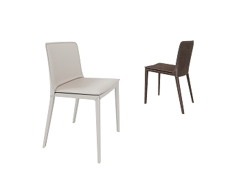 Modern Dining Chair Leather Dining Chair Single Chair 3d model