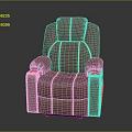 Pink Leather Recliner Chair With Comfortable Armrests And Cup Holders