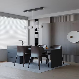 Modern dining table 3d model