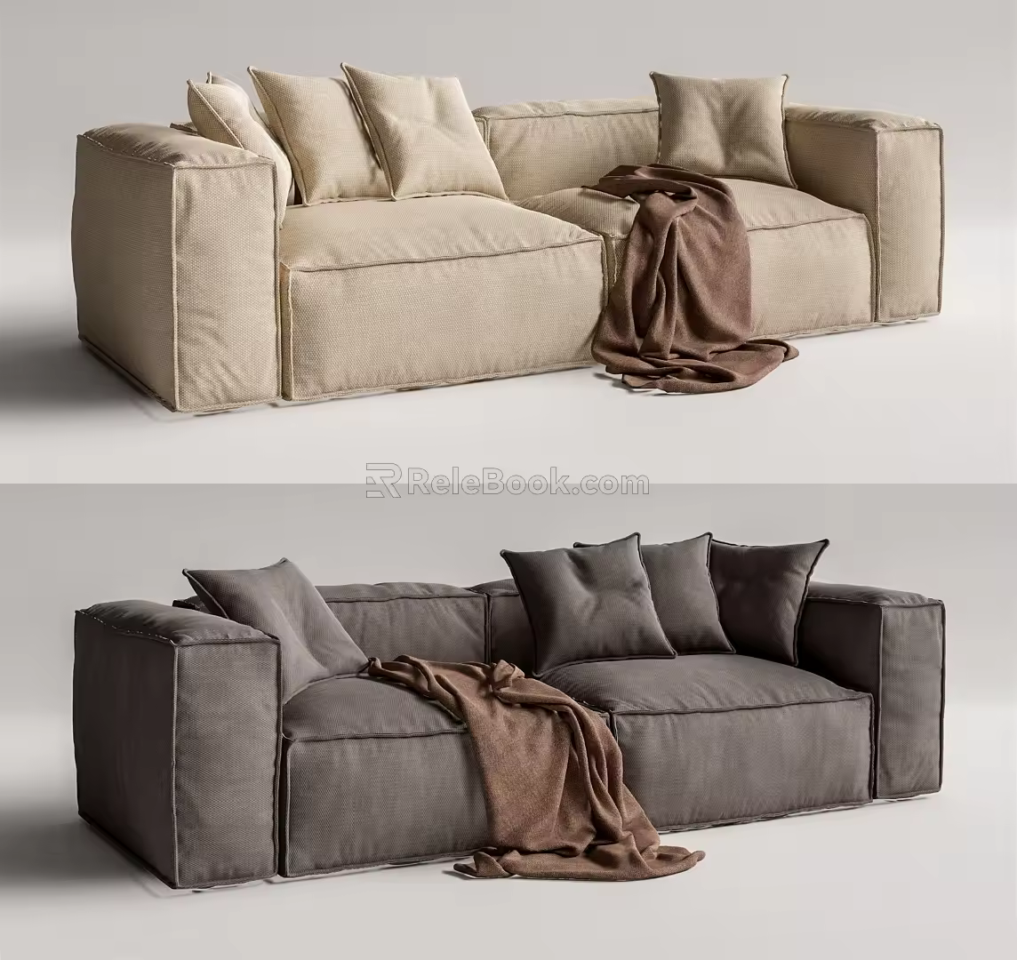 Modern Bonaldo double sofa 3d model