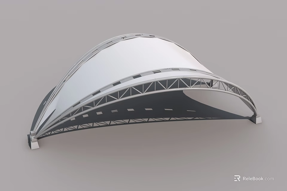 Modern Hinged Door With Metal Frame And White Panel Architectural Design 3d model