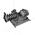 Modern engine planetary engine 3d model