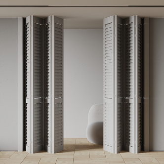 Modern folding door sliding door 3d model