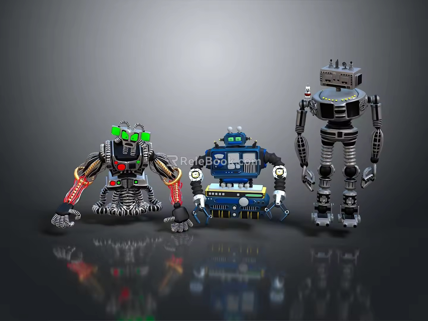 Robot Assistant Small Robot Butler Robot Butler Figure Game Figure 3d model