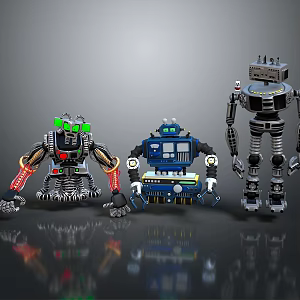Robot Assistant Small Robot Butler Robot Butler Figure Game Figure 3d model