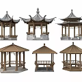 Chinese-style landscape pavilion, ancient built pavilion, antique pavilion 3d model