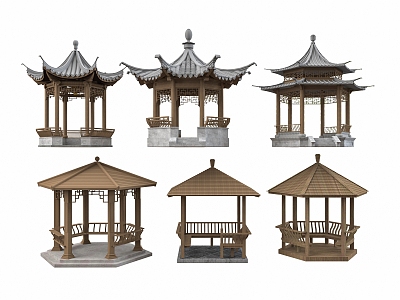 Chinese-style landscape pavilion, ancient built pavilion, antique pavilion 3d model