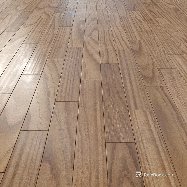 Natural Hardwood Flooring With Warm Tone And Smooth Surface For Interior Design 3d model 