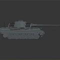 Detailed Military Tank With Main Cannon Heavy Tracks And Armored Body
