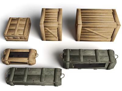 Ammunition Box Military Equipment Items Facilities Ammunition Cool World War Construction War Military Theme 3d model