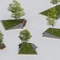 Tree Pool Sitting Bench Landscape Tree Pool Landscape Sitting Bench Special-shaped Tree Pool Planting Pool Outdoor Seats Tree Pool Seats 3d model
