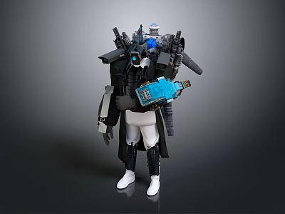 Futuristic Robot Character And Cyber Creature Design Concept Artwork 3d model