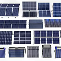 Various Types Of Solar Panels And Renewable Energy Equipment