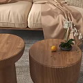 Modern Living Dining Room Interior With Open Concept Sofa TV And Decorative Plants