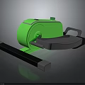 Green Exercise Roller Fitness Equipment With Black Stand And Gray Platform