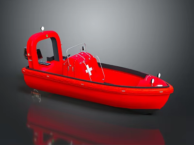 Modern Lifeboat Medical Lifeboat Kayak 3d model