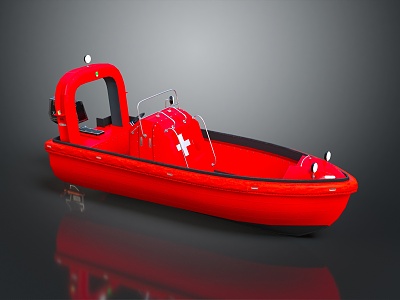 Modern Lifeboat Medical Lifeboat Kayak 3d model