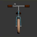 Teal BMX Bicycle With Brown Seat And Orange Tires Modern Design