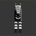 Zebra Animal Character 3D Render Model With Black White Stripes And Glossy Surface Reflection 3d model