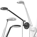 Modern Wall Lamp With Adjustable Arm Black And White Design For Indoor Lighting