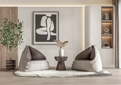 Modern Lazy Sofa Lazy Sofa Corner Combination 3d model