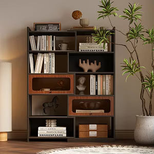 Modern Middle Ancient Bookcase Modern French Retro Bookcase 3d model
