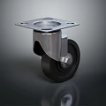 Heavy Duty Industrial Metal Caster Wheel With Square Base And Black Rubber Tire